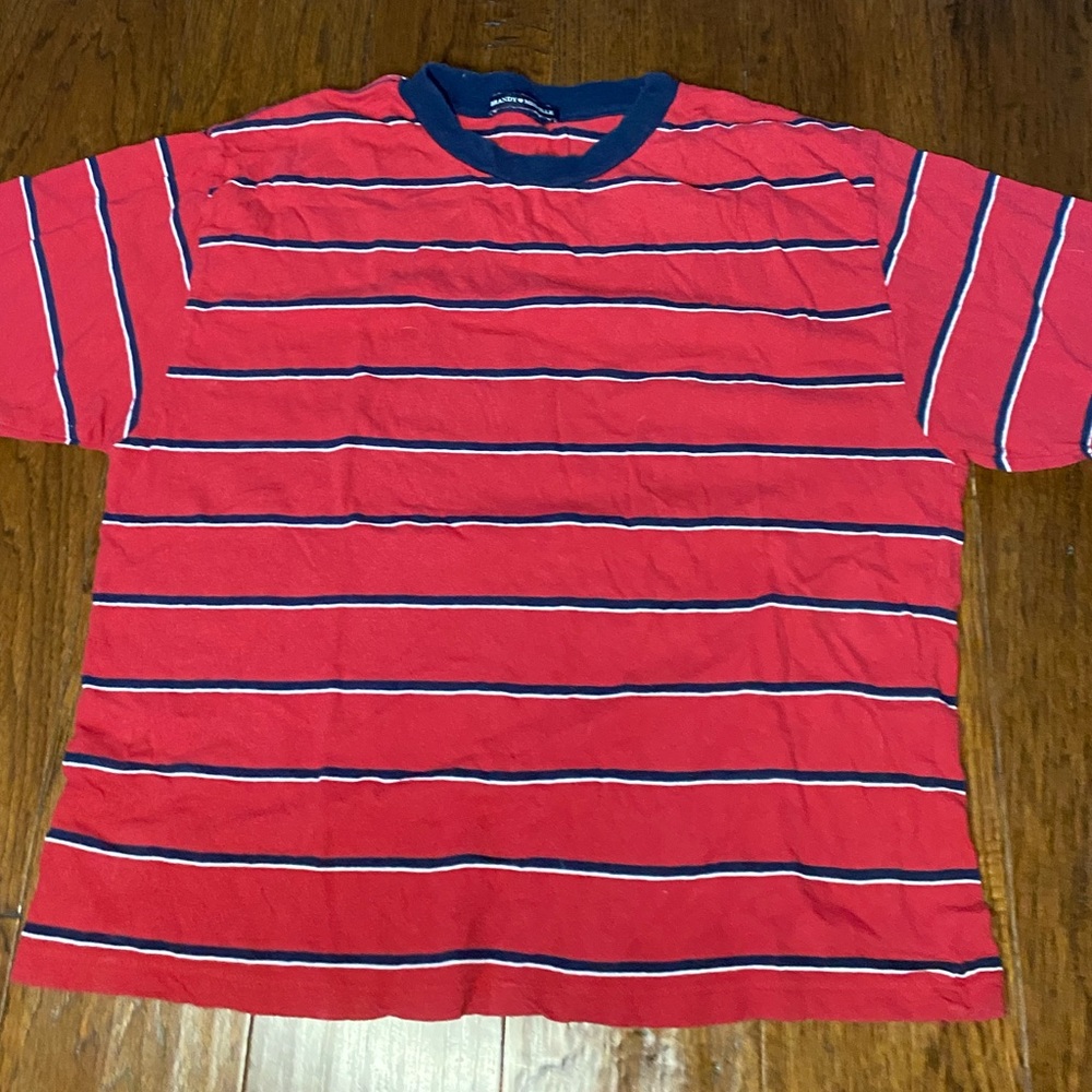 Red Brandy Melville Shirt with Stripes
